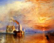 The Fighting 'Temeraire,tugged to her last Berth to be broken up - 约瑟夫·玛罗德·威廉·透纳